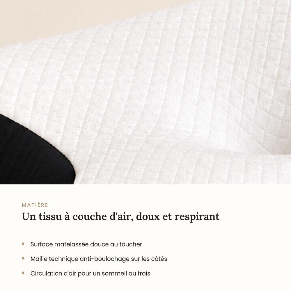 Dimensions de l’oreiller ELUNIS : 68 × 37 × 12 cm