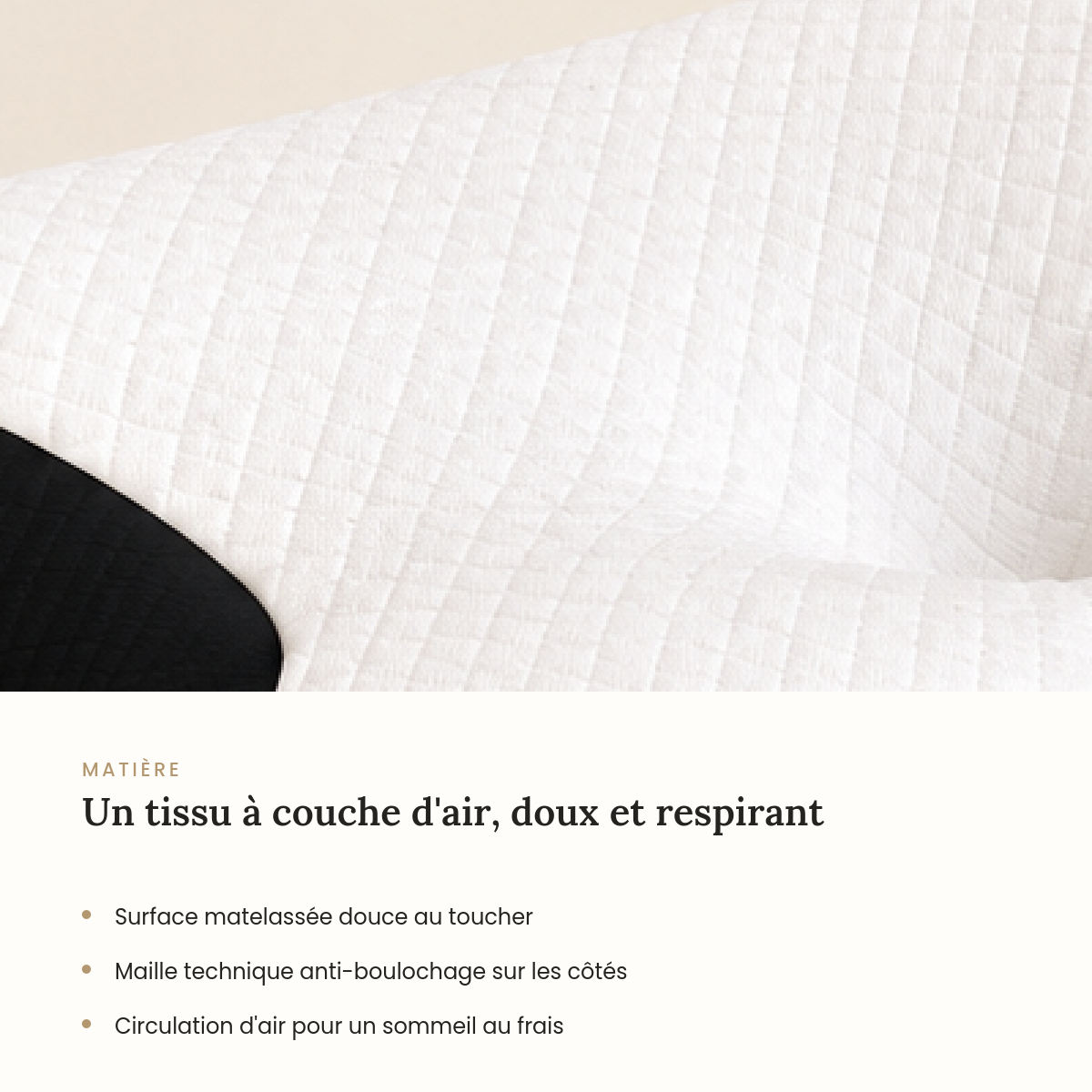 Housse respirante de l’oreiller cervical ELUNIS